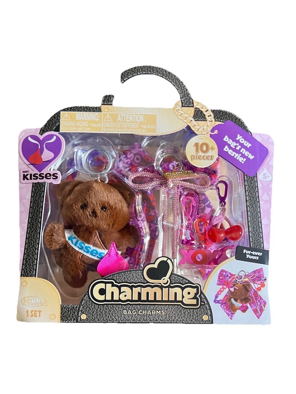 Charming Bag Charms Bear with Hershey’s Kisses by Jakks Pacific New